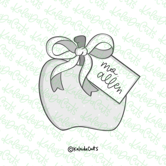 Ribbon Tied Apple Tag Cookie Cutter