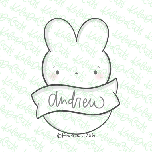 Bunny Banner Cookie Cutter
