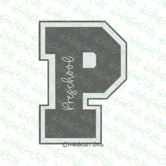 Varsity Letter P Cookie Cutter