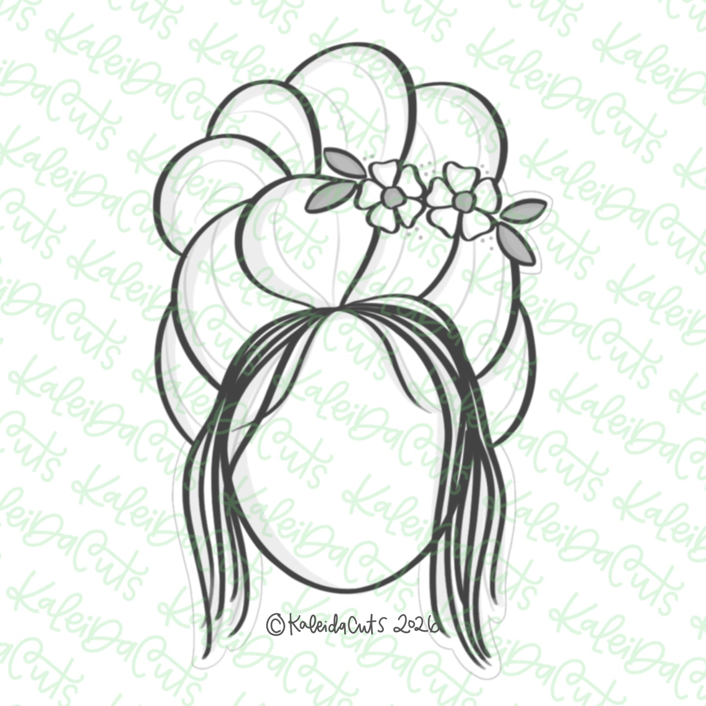 Messy Bun Mama Cookie Cutter