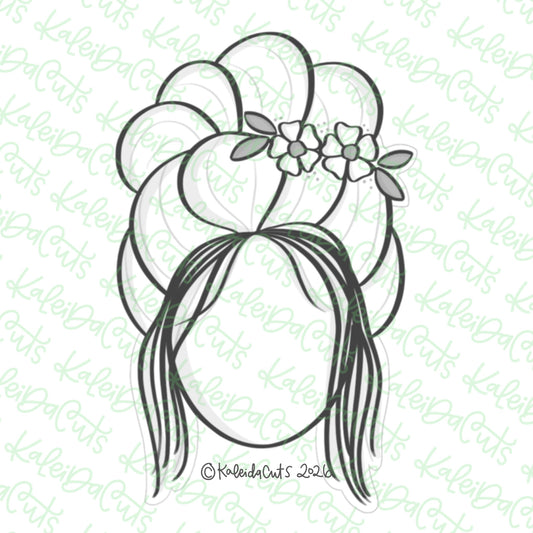 Messy Bun Mama Cookie Cutter