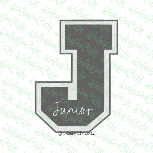 Varsity Letter J Cookie Cutter