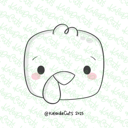 Simple Turkey Face Cookie Cutter