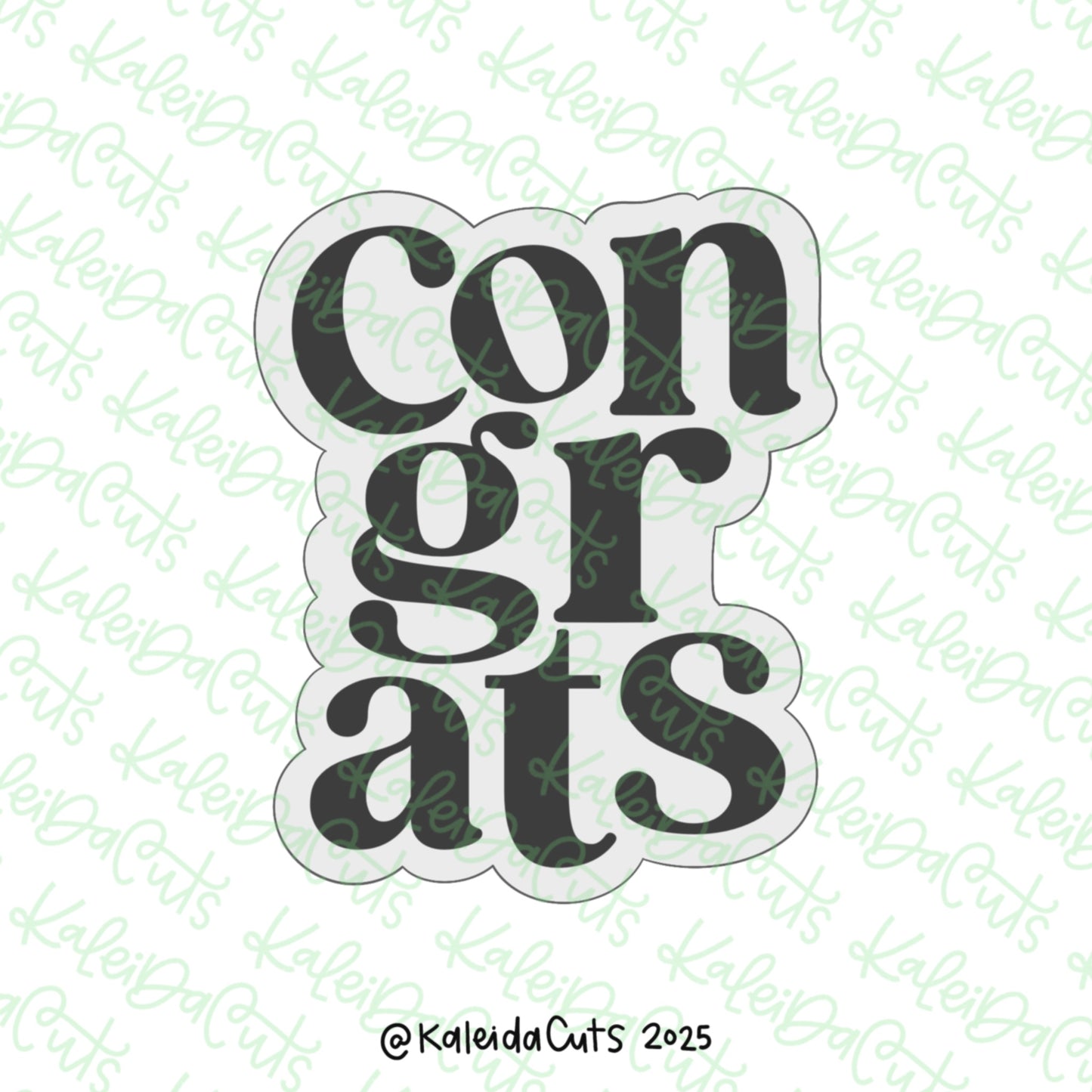Congrats Plaque Cookie Cutter