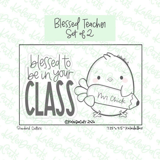 Blessed Teacher Cookie Cutters Set of 2
