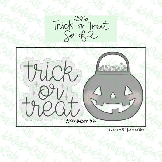 2026 Trick or Treat Cookie Cutter Set of 2
