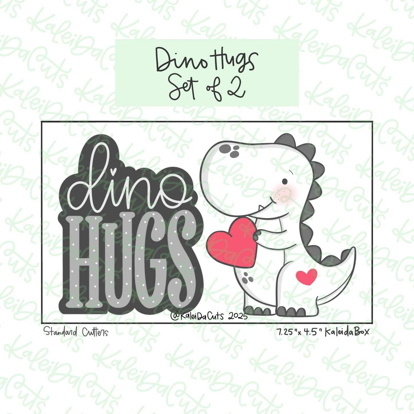 Dino Hugs Cookie Cutter Set of 2