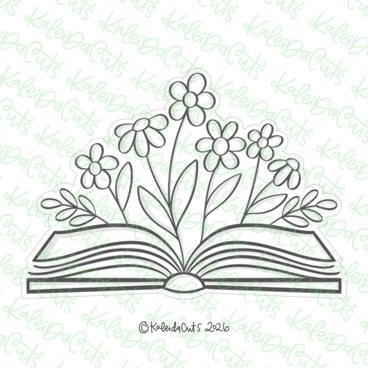 Grow Book Florals Cookie Cutter