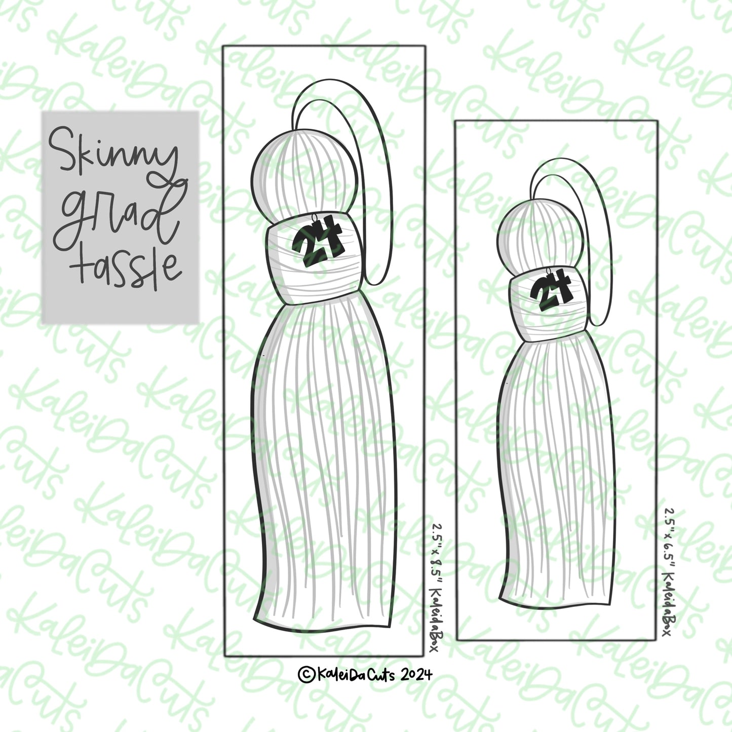 Skinny Grad Tassel Cookie Cutter