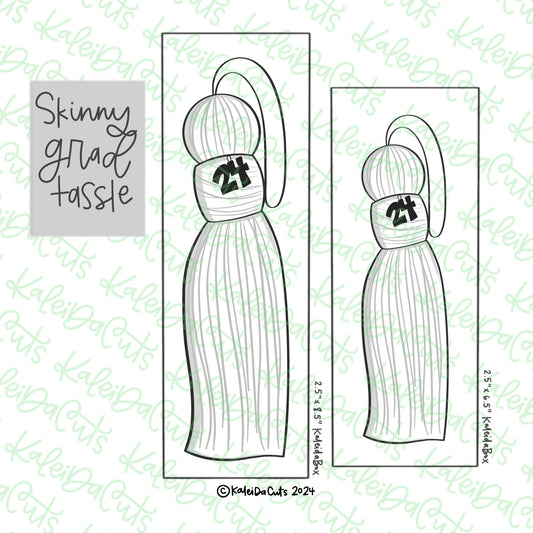 Skinny Grad Tassel Cookie Cutter