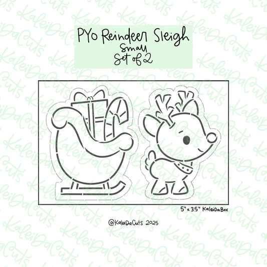 PYO Reindeer Sleigh Cookie Cutters Set of 2