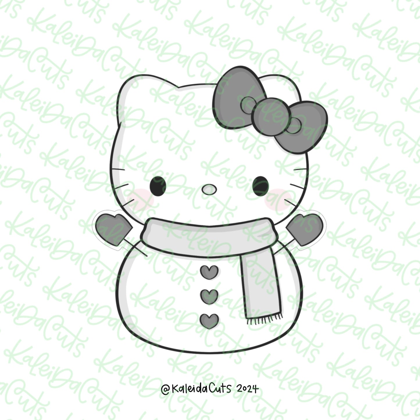Holiday Kitty Snowgirl Cookie Cutter