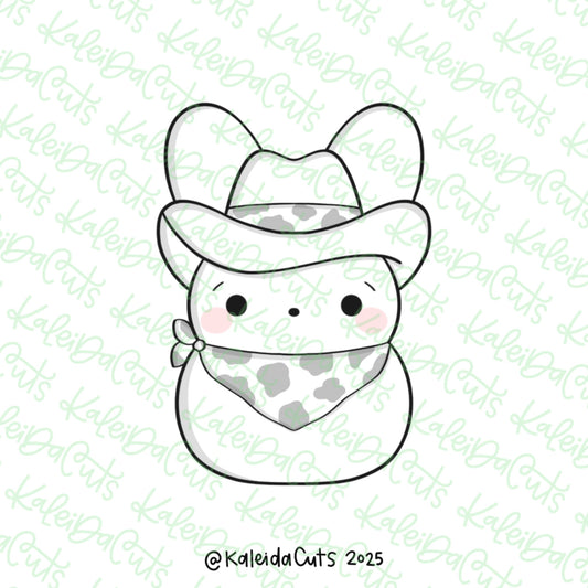 Cowboy Marshmallow Bunny Cookie Cutter