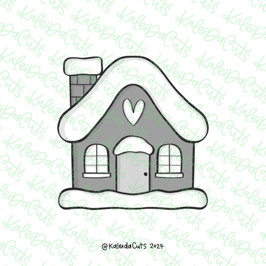 Chunky Winter Home Cookie Cutter
