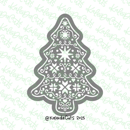 Intricate Gingerbread Tree Cookie Cutter