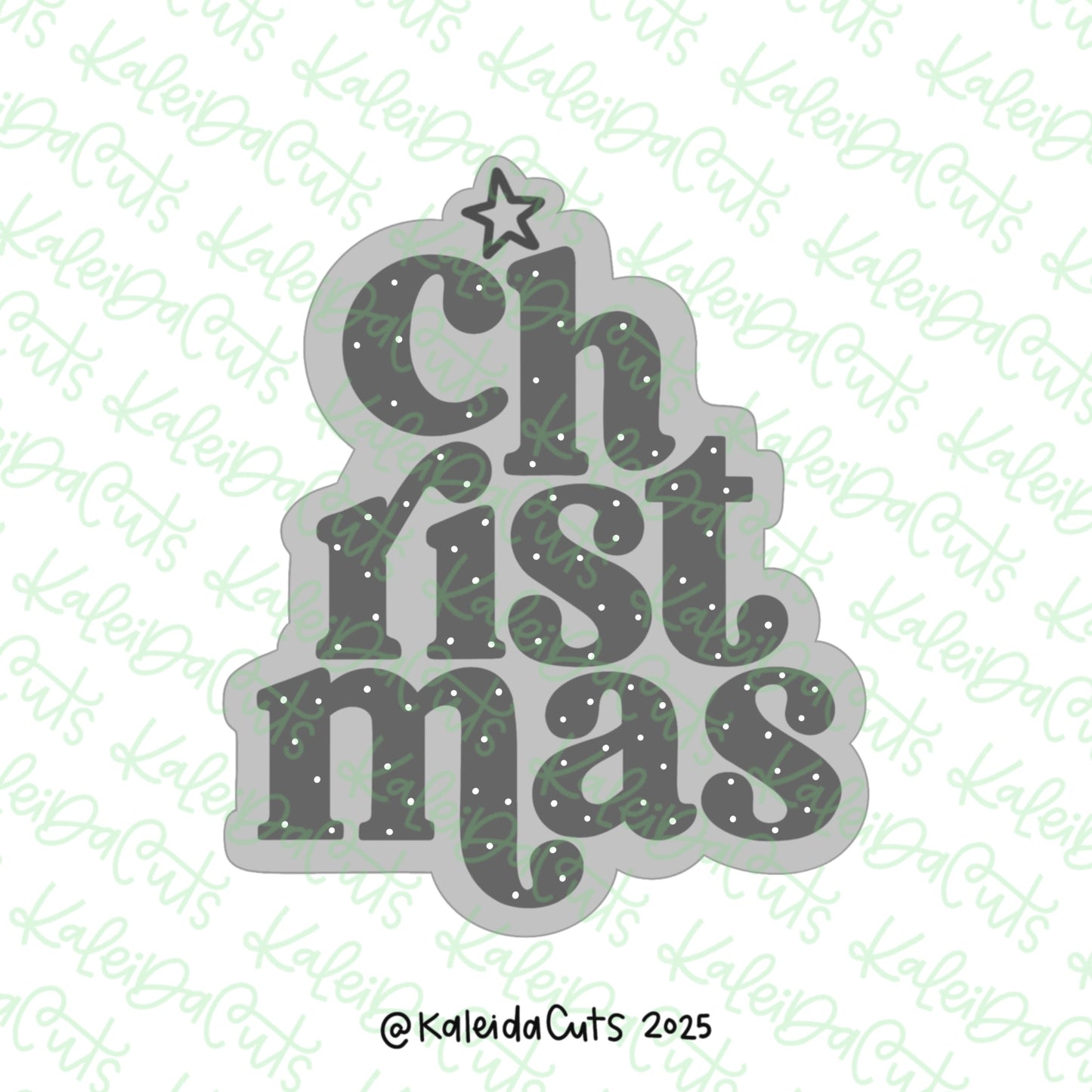 Christmas Lettering Tree Cookie Cutter