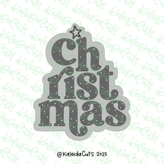 Christmas Lettering Tree Cookie Cutter