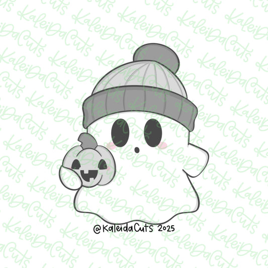 Fall Girl Ghost Cookie Cutter