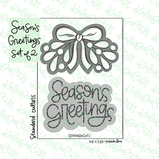 Season's Greetings Cookie Cutter Set of 2