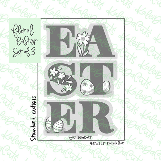 Floral Easter Cookie Cutters Set of 3