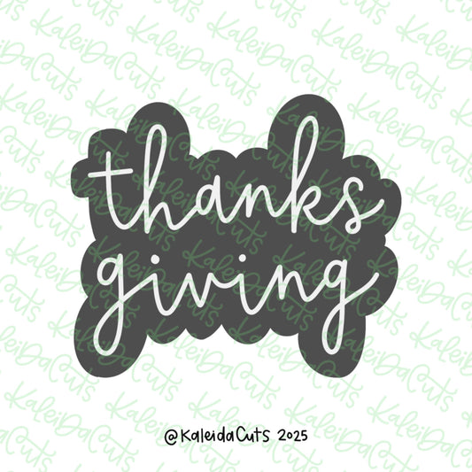 Thanks Giving Lettering Cookie Cutter
