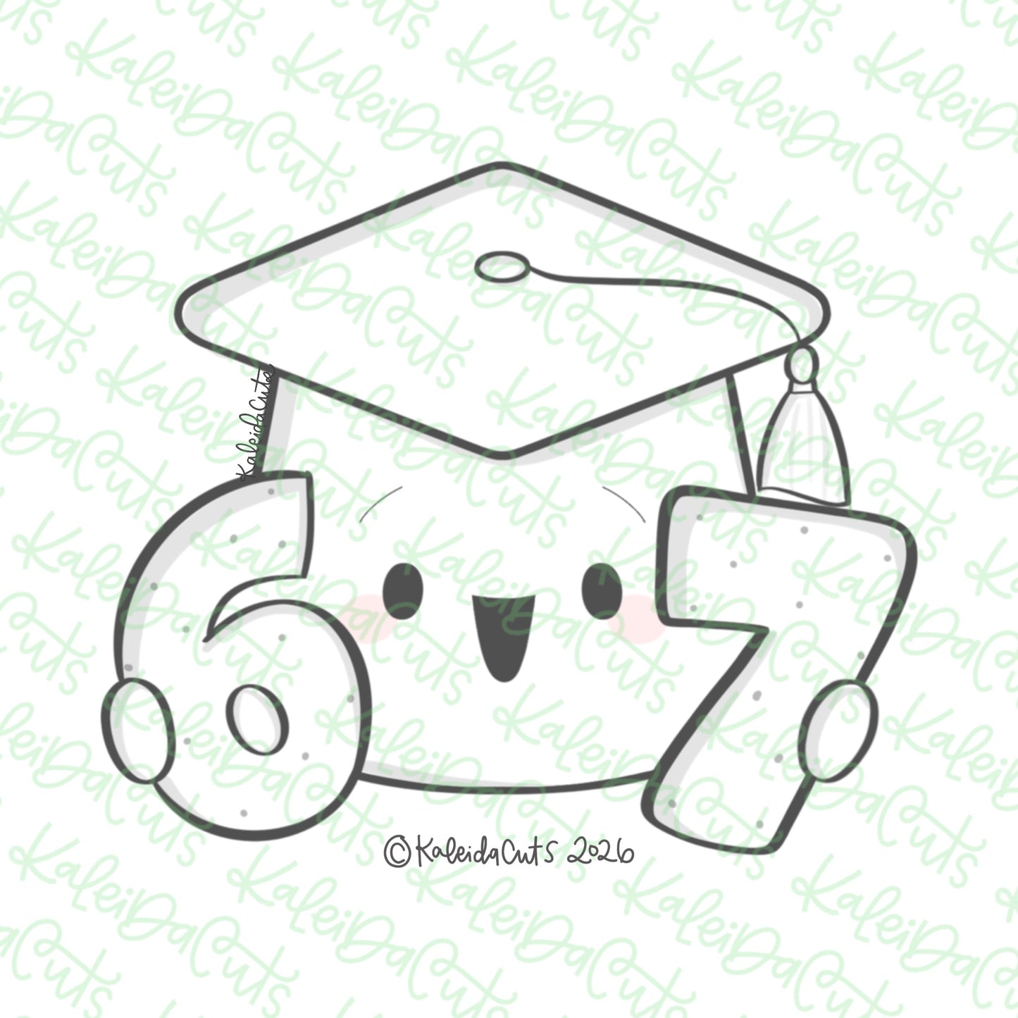 Diploma Six Seven Cookie Cutter