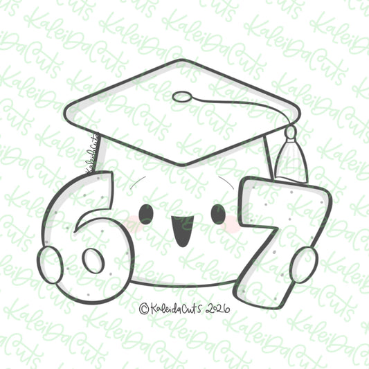 Diploma Six Seven Cookie Cutter