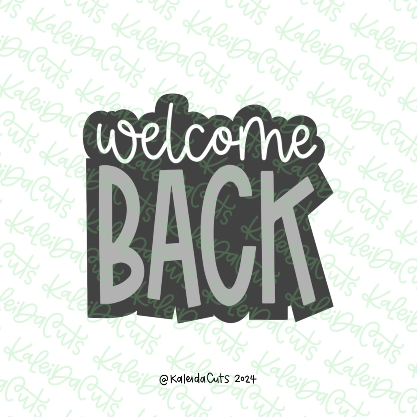 Square Welcome Back Cookie Cutter