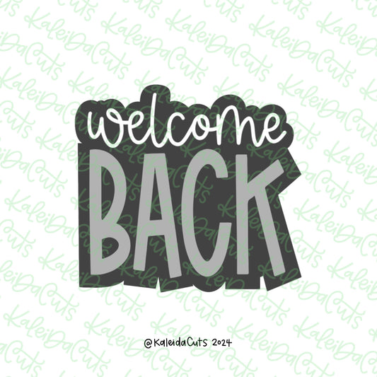 Square Welcome Back Cookie Cutter