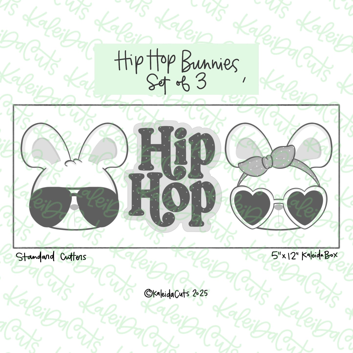 Hip Hop Bunnies Cookie Cutters Set of 3