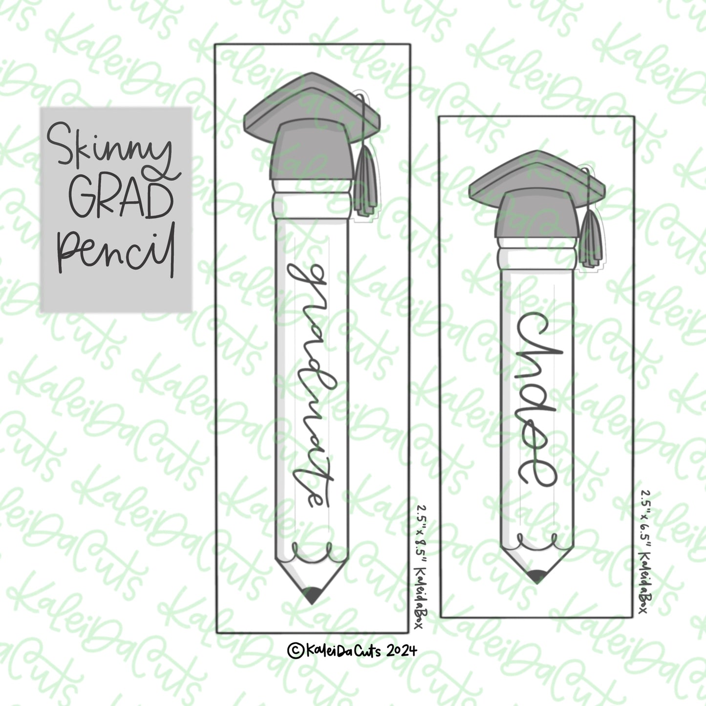 Skinny Grad Pencil Cookie Cutter