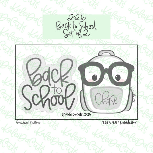 2026 Back to School Cookie Cutter Set of 2