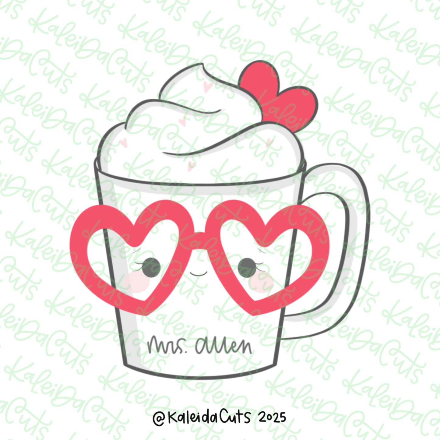 Teacher Valentine Latte Cookie Cutter