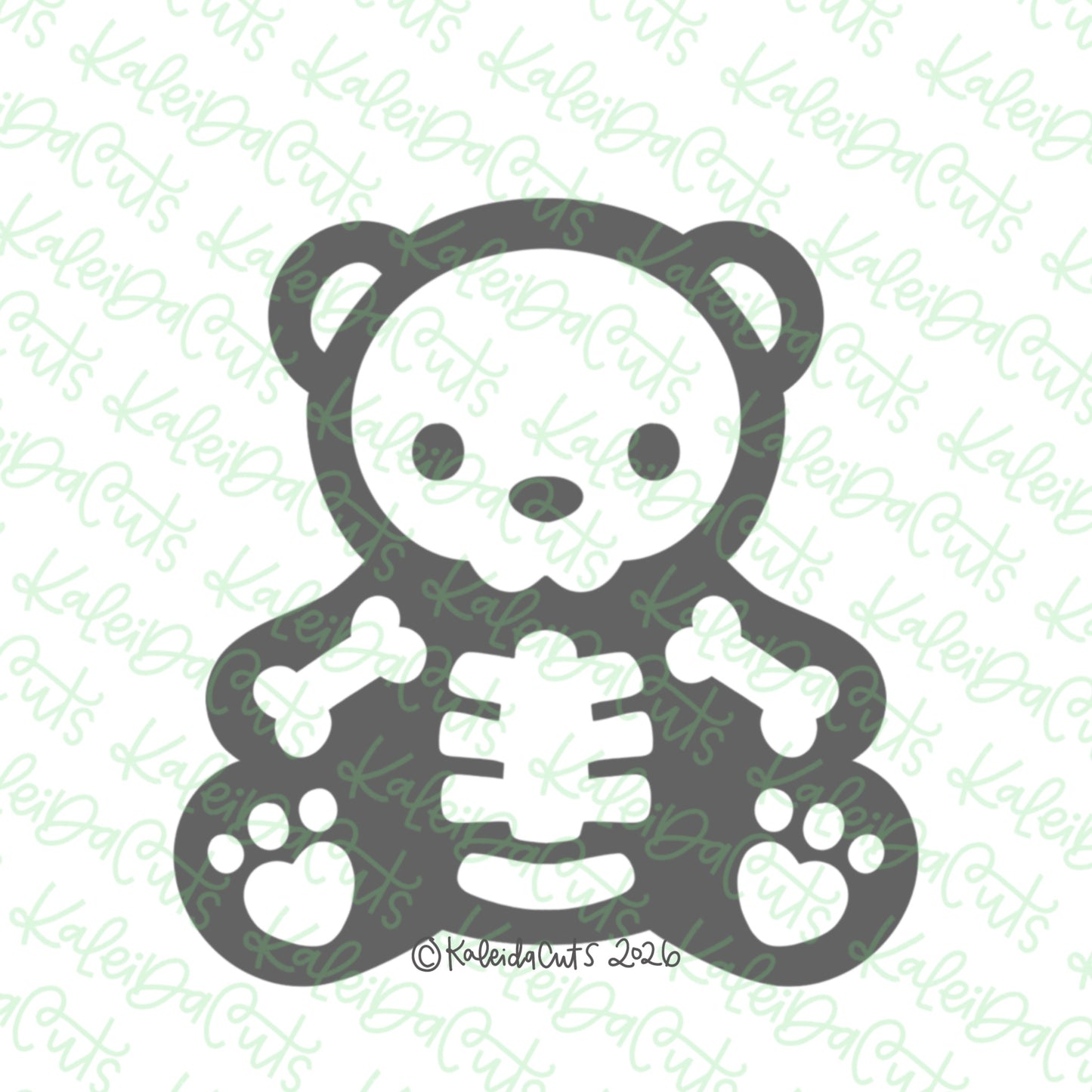 Teddy Bear Skeleton Cookie Cutter