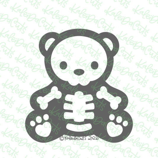 Teddy Bear Skeleton Cookie Cutter