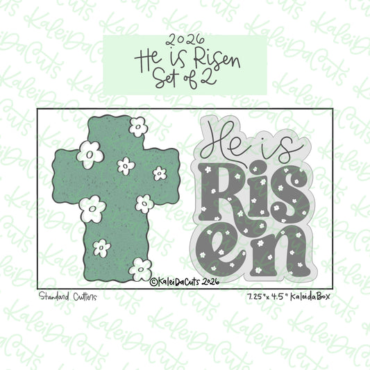2026 He is Risen Cookie Cutters Set of 2