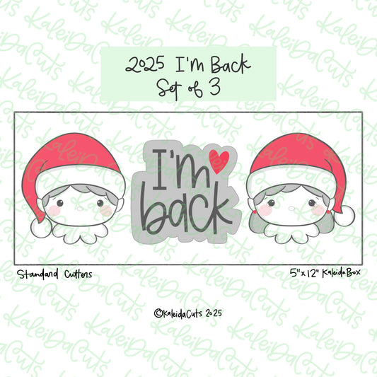 2025 I'm Back Cookie Cutter Set of 3