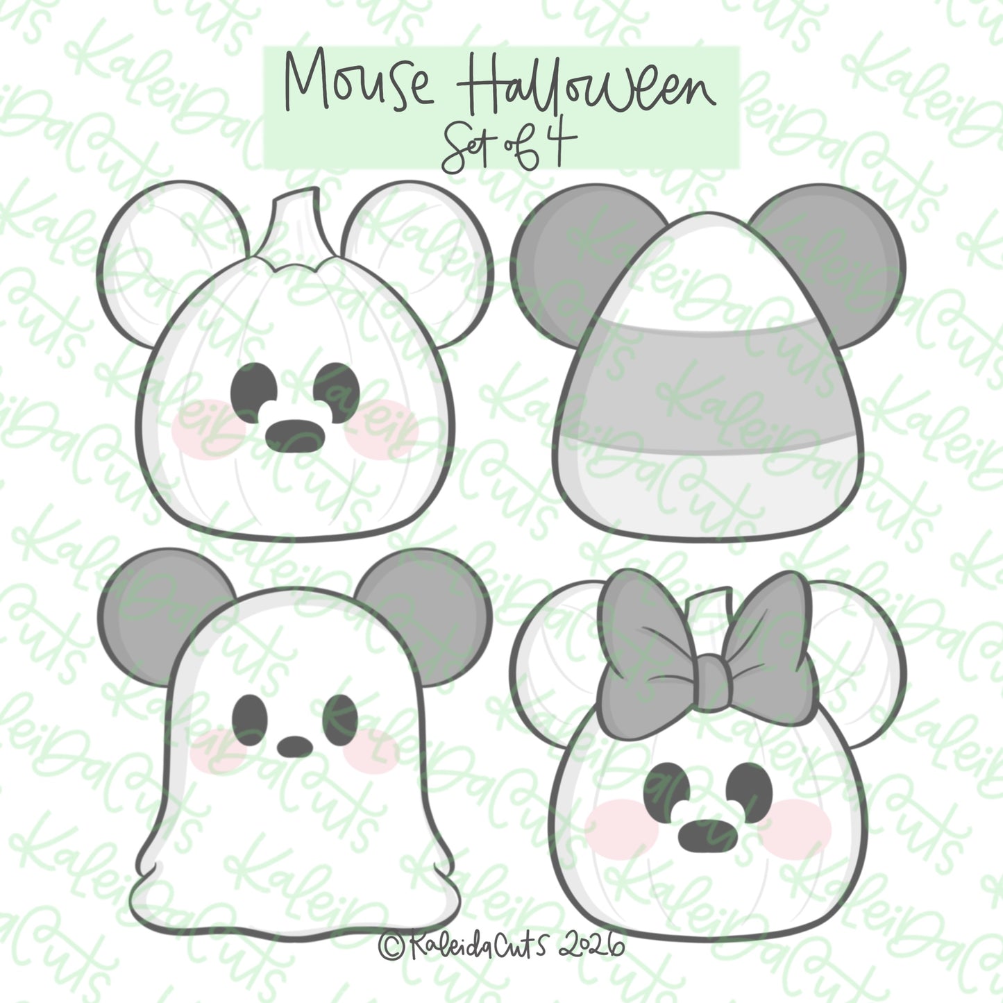 Chunky Mouse Halloween Cookie Cutter Set of 4