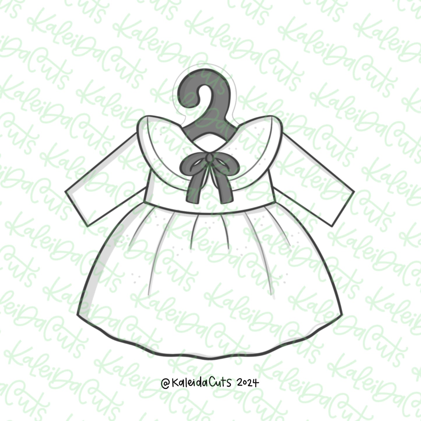 Hanging Baby Dress Cookie Cutter