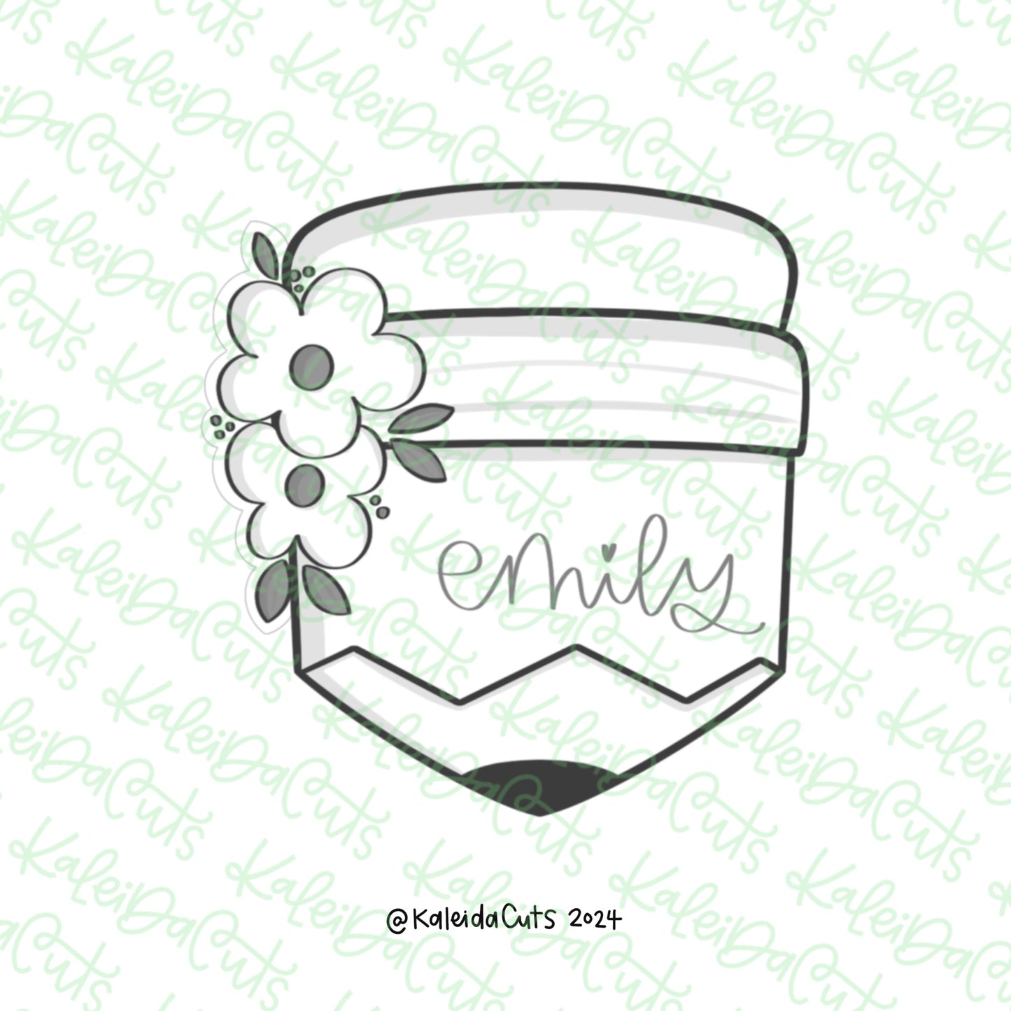 Daisy Pencil Cookie Cutter