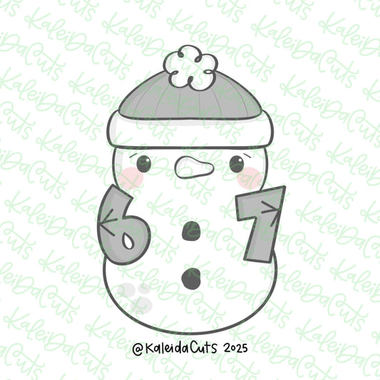 Snowman Six Seven Cookie Cutter