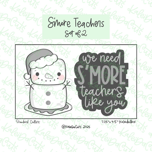 Smore Teachers Cookie Cutters Set of 2