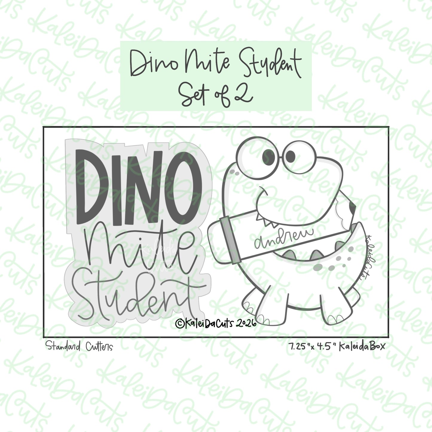 Dino Mite Student Cookie Cutter Set of 2