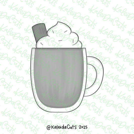 Glass Mug with Whip Cookie Cutter