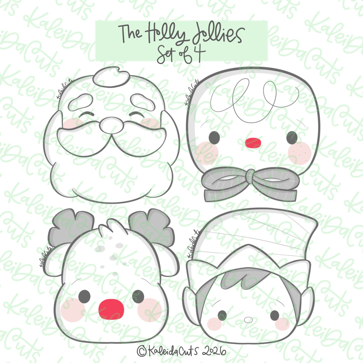 The Holly Jollies Cookie Cutter Set of 4
