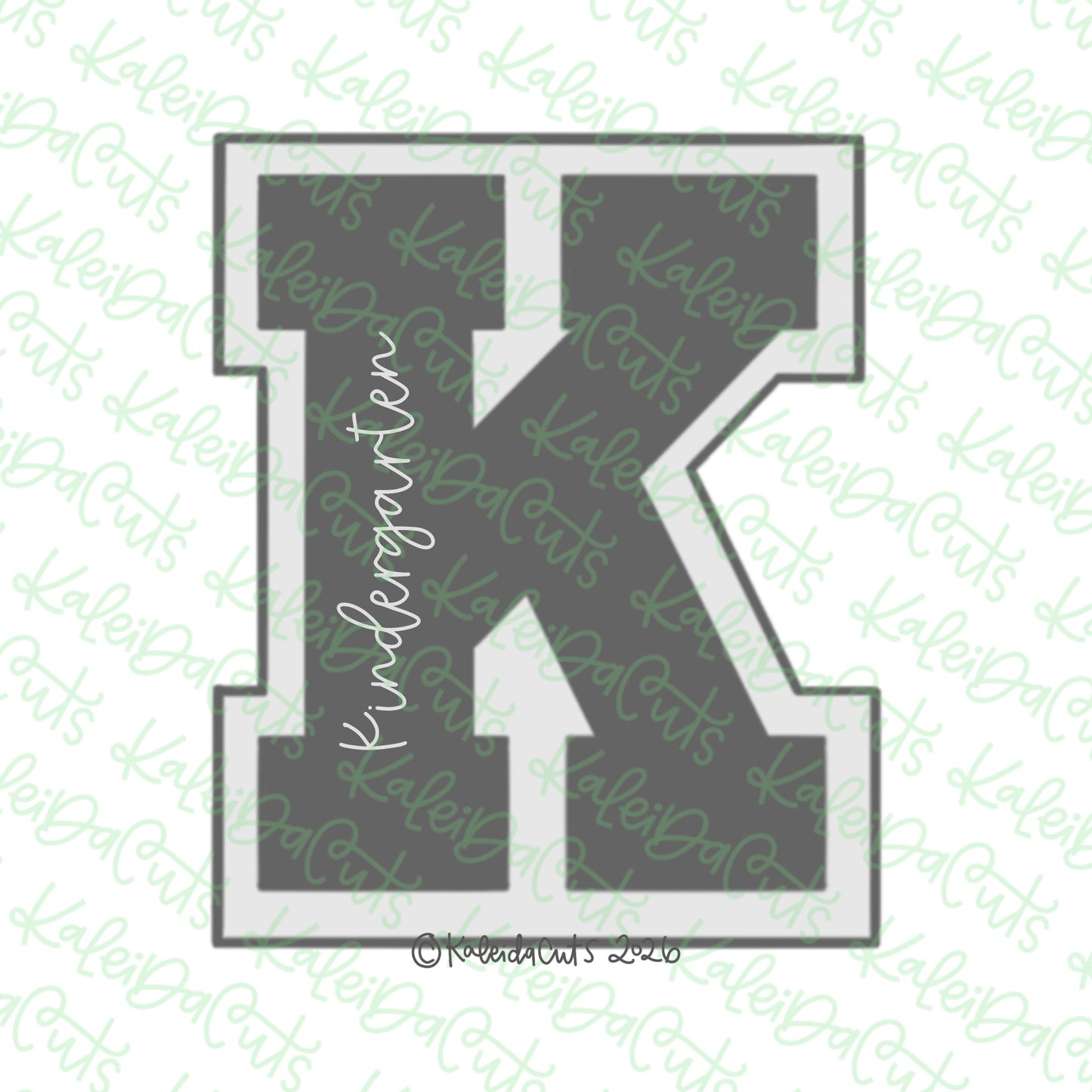 Varsity Letter K Cookie Cutter
