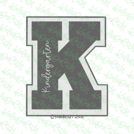 Varsity Letter K Cookie Cutter