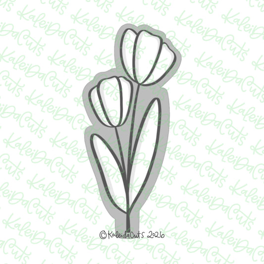 Bouquet Poppy Stem Cookie Cutter