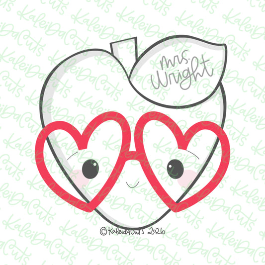 Apple Heart Teacher Cookie Cutter