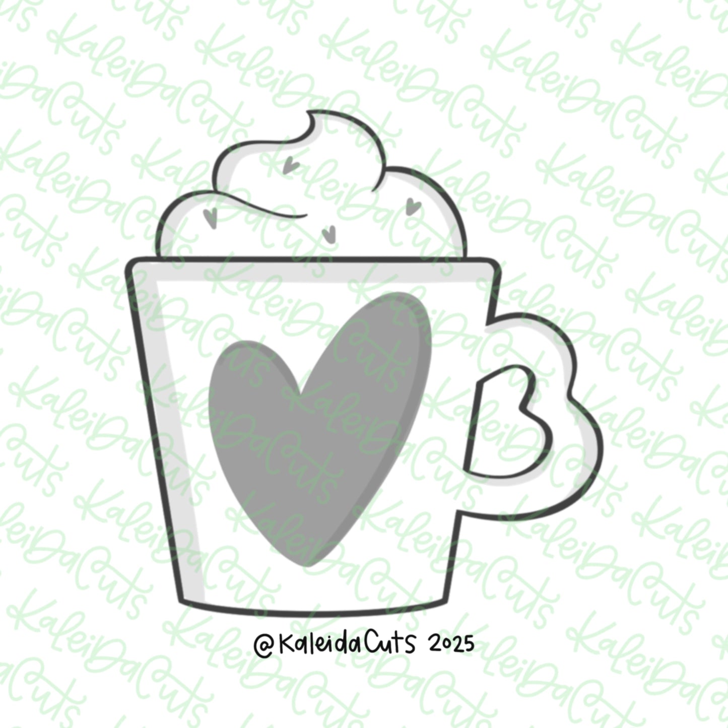 Cozy Heart Coffee Cookie Cutter